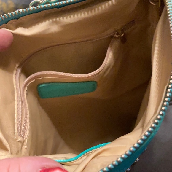 Turquoise Shoulder Plus Crossbody Bag W/Detail - Picture 3 of 5